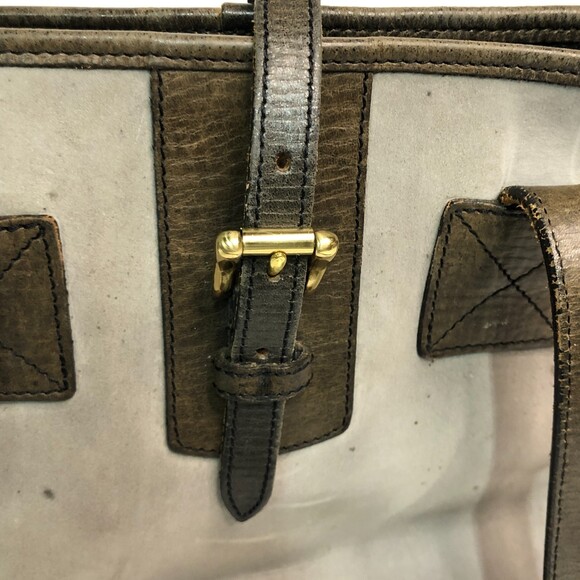 Dooney and Bourke Suede Gray Leather Strap Vintage Shoulder Bag - Picture 15 of 16